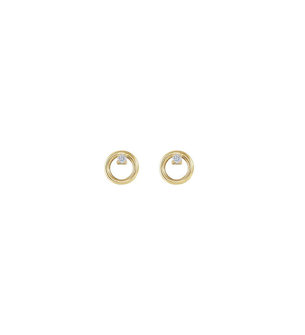 Diamond circle earrings